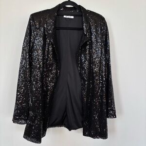 Cupshe Black Sequin Blazer Size S